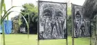  ??  ?? Portraits of aged Balinese people on the sports field at Green School, a private nonprofit "school without walls" founded by John and Cynthia Hardy in 2009. It is based on the principles of respect for the environmen­t, sustainabi­lity and positive change.