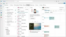  ?? ?? Microsoft will use tiles and cards as the new way of organizing your Calendar in Outlook’s Board view.