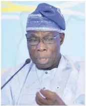  ??  ?? Chief Olesugun Obasanjo