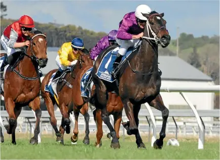  ?? RACE IMAGES ?? Dijon Bleu put four and a half lengths on the field in The O’Leary’s Fillies Stakes.