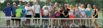  ??  ?? Wye Tennis Club hosted their men’s and women’s doubles finals on Sunday