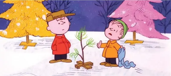  ?? THE ASSOCIATED PRESS ?? A Charlie Brown Christmas was the second-most watched show during its debut week in December 1965. Due to Charlie Brown’s “natural tree” selection, aluminum Christmas tree sales declined.