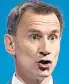  ??  ?? PLAN Jeremy Hunt