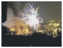  ?? Pictures: Newsteam ?? Main image shows the aftermath of the tragedy. Above, fireworks explode into the sky at the height of the blaze. Below, Simon Hillier who is believed to have died