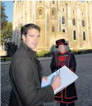  ??  ?? Living history: Dan Snow at the Tower of London. Top, the Royal Gunpowder Mills; right, dinosaur dress-up