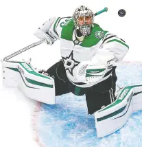  ?? BRUCE BENNETT/GETTY IMAGES ?? At 34, having suited up for 13 different teams in four leagues over his 14 seasons as a profession­al, goalie Anton Khudobin has taken the Dallas Stars to the Stanley Cup Final.