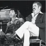  ?? Susan Ehmer / The Chronicle 1976 ?? At right, George Takei (left), “Star Trek’s” Sulu, and James Doohan, or Scotty, appear at an early “Trek” convention in Oakland, August 1976.
