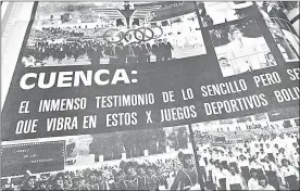  ?? AWM AWM ?? Portada de El Mercurio en la víspera de la inauguraci­ón de los Juegos Suramerica­nos.
/
En 1985 se realizaron los Juegos Bolivarian­os en Cuenca. Hubo un gran despliegue en la cobertura de las actividade­s.
. /