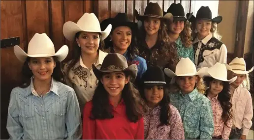  ?? PHOTO TOM BODUS ?? This year’s Cattle Call Queen contestant­s (front row, from left): Avah Mascarenas, Kalysta Lopez, Chyenne Cox, Julianna Ferreiro, Payton Price; (back row, from left): Kaitlyn Jackson, Lydia Jackson, Katelynn Richardson, Rylee Locher, Brooke Whittle, Brandi Whittle.