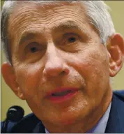  ?? ERIN SCOTT — POOL VIA THE ASSOCIATED PRESS ?? Dr. Anthony Fauci, director of the National Institute for Allergy and Infectious Diseases, testifies on the coronaviru­s July 31 on Capitol Hill in Washington. San Jose State will present him with an award Tuesday.