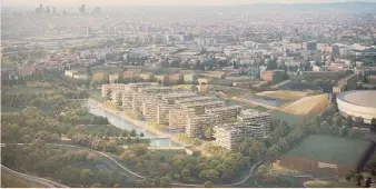  ?? ANSA ?? Sviluppo urbano. Un rendering panoramico del progetto di investimen­to immobiliar­e nell’area di Santa Giulia a Milano