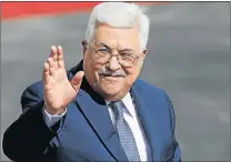  ?? Picture: REUTERS ?? POLITICAL MOVE: Palestinia­n President Mahmud Abbas