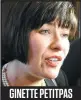  ??  ?? GINETTE PETITPAS TAYLOR Ministre fédérale de la Santé