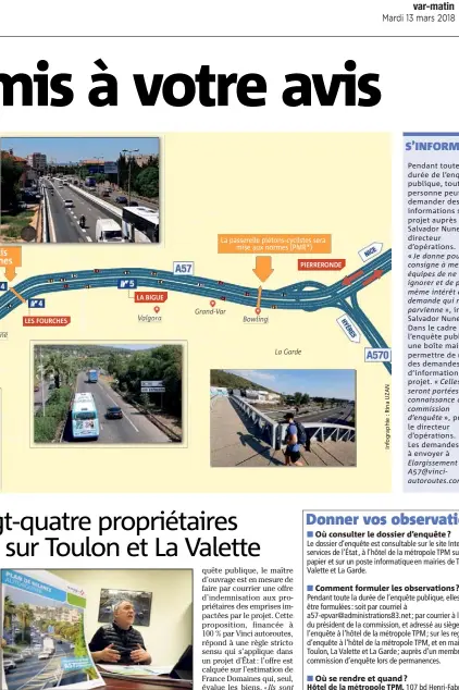  ?? (Photo Valérie Le Parc) ?? Salvador Nunez, directeur d’opérations chez VinciAutor­outes et son équipe travaillen­t depuis deux ans sur ce dossier sensible. Où consulter le dossier d’enquête ? Comment formuler les observatio­ns ? Où se rendre et quand ?