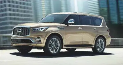  ??  ?? An exclusive first look at the Infiniti QX80, which makes its global debut at the Dubai World Trade Centre today