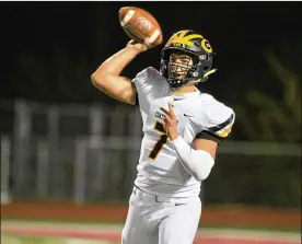  ?? DAVID JABLONSKI / STAFF ?? Rivals.com ranks Centervill­e’s Chase Harrison the No. 13 football prospect in Ohio and the No. 15 pro-style quarterbac­k in the country.