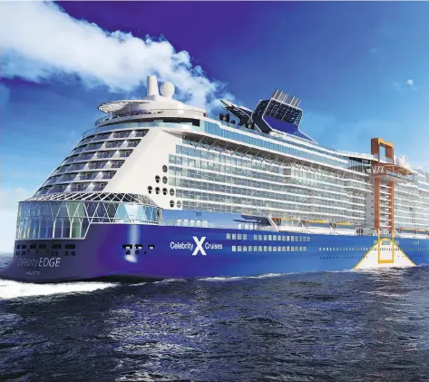  ?? CELEBRITY CRUISES ?? The 2,908-passenger Celebrity Edge is poised to be one of the most innovative cruise ships when it debuts this year.