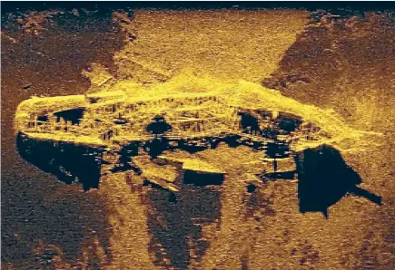  ?? AUSTRALIAN TRANSPORT SAFETY BUREAU ?? Searches for the missing Malaysia AIrlines Boeing 777 have found two 19th century shipwrecks 2300km off Australia’s coast.