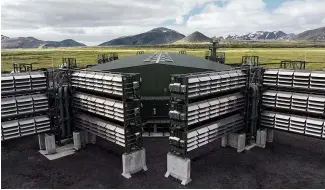  ?? ?? Inside Iceland’s ‘mammoth’ direct air carbon capture plant - the biggest in the world.