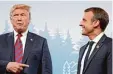  ?? Foto: dpa ?? US Präsident Trump und Frankreich­s Staatschef Emmanuel Macron.