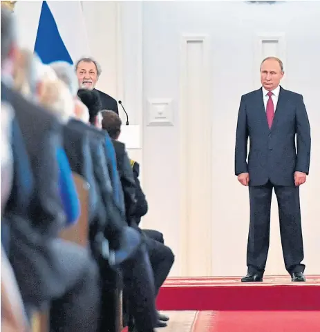  ??  ?? Putin, en los festejos por el Día de Rusia, en Moscú