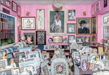  ?? ANDREW TESTA/THE NEW YORK TIMES ?? A room dedicated to Princess Diana at the home of collector Margaret Tyler in London, on December 19. Insurers have valued the collection at £40,000.
