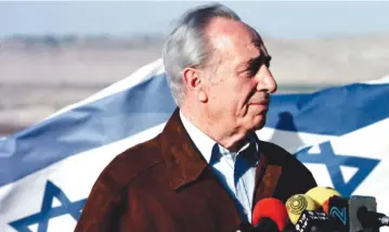  ?? (Reuters) ?? ‘SHIMON PERES was a man who dedicated himself to the State of Israel and now is not the time to engage in political diatribes or denunciati­ons.’