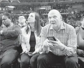  ?? Wally Skalij Los Angeles Times ?? STEVE BALLMER, right, the exuberant owner of the Clippers, remains as optimistic about the future of the team as when he bought it in 2014.