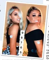  ??  ?? RAISING AWARENESS: Ellen, left, and Beth show off their blood sugar monitors in a TikTok video