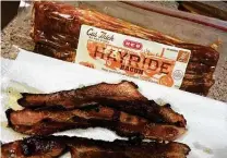  ?? Chuck Blount / Staff ?? Hayride Bacon is a new item available at H-E-B stores. It features flavors of pumpkin, clove, cinnamon and nutmeg.