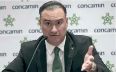  ??  ?? Manuel Herrera Vega, presidente de la Concamin, comentó que las exportacio­nes manufactur­eras no impulsarán la economía tras contraccio­nes en industria de EU.