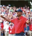  ?? Foto: Tim Bradbury ?? Auch er wäre im Team USA in Neuburg am Start gewesen: Golf-Superstar Tiger Woods.