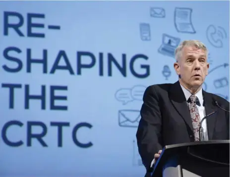  ?? JUSTIN TANG/THE CANADIAN PRESS ?? Chair of broadcast regulator CRTC Jean-Pierre Blais says the new options will enable Canadians to have more flexibilit­y in picking.
