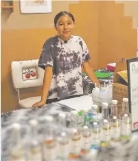  ?? JUANISIDRO CONCHA/FOR THE TAOS NEWS ?? Marian Concha, 12, operating Pueblo Snow Cones & More, was happy Taos Pueblo was reopening to tourists.