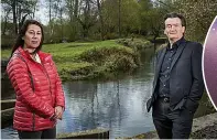  ??  ?? CAMPAIGN Nada and Feargal on the bank of River Lea