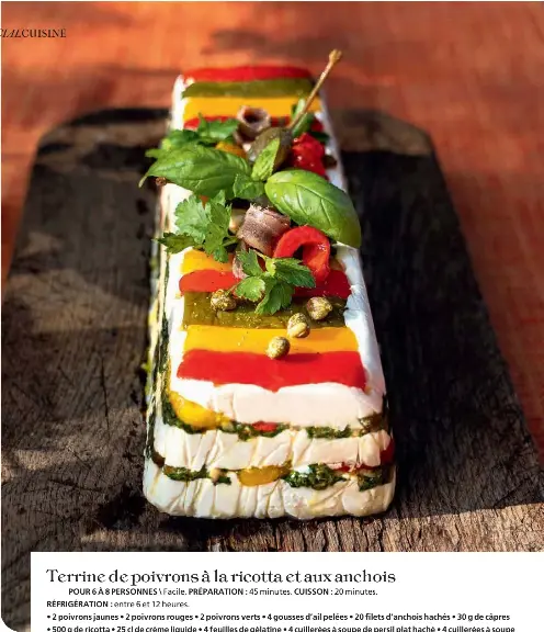 Terrine de poivrons  la ricotta et aux anchois - PressReader