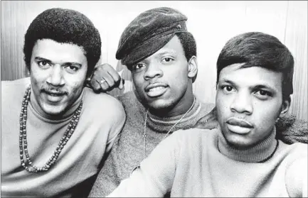  ?? Michael Ochs Archives ?? PHILADELPH­IA’S Delfonics, circa 1970. Left to right: Randy Cain, William Hart and his brother Wilbert Hart.