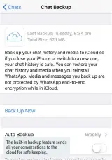  ??  ?? The built-in backup feature sends all your conversati­ons to the cloud for safe keeping.