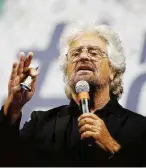  ?? LaPresse ?? Fondatore Beppe Grillo ha creato il Movimento 5 Stelle, oggi è il garante del Movimento
