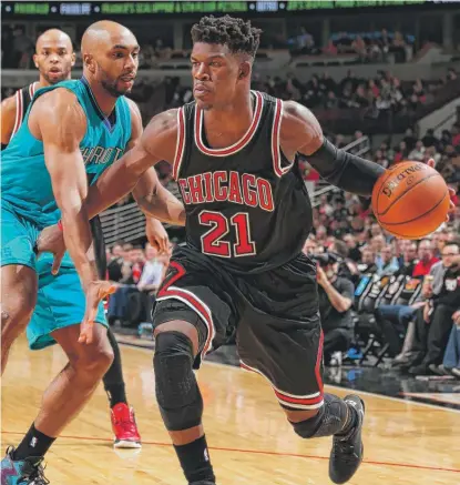  ?? | GETTY IMAGES ?? After missing 11 games with an elbow injury, Jimmy Butler totaled 19 points and nine rebounds in nearly 40 minutes.