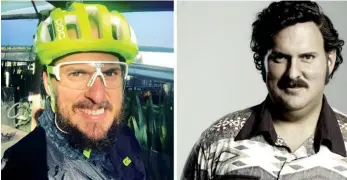  ??  ?? Andrés Parra, quien interpretó a Pablo Escobar, se refugió en el ciclismo para rebajar.