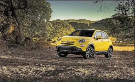  ?? MOTORMATTE­RS ?? 2017 Fiat 500X delivers classic Italian style with additional space and utility, featuring comfortabl­e seating for five, clever storage, and additional ground clearance with 16-, 17- or 18-inch wheels.