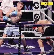  ??  ?? HATTON GRAND Campbell Hatton saw off Jesus Ruiz to win his first pro fight on points in Gibraltar last night