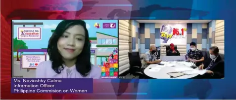  ?? (PIA 3) ?? Philippine Commission on Women Informatio­n Officer Nevicshky Calma (left) said gender equality and women empowermen­t must be practiced among all sectors of the society to counter the cases of violence against women.