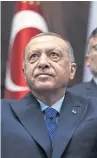  ?? Picture: AP. ?? President Recep Tayyip Erdogan said Turkey would not be coerced into stopping its offensive or accept offers for a mediation with the Kurdish fighters.