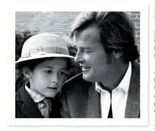  ??  ?? ABOVE: Roger Moore and his daughter Deborah in the early 1970s. OPPOSITE: Roger and Deborah at his London home in 1987.