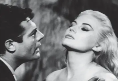  ?? FOTO: ANOTHER WORLD ENTERTAINM­ENT ?? Fra i dag kan du se Marcello Mastroiann­i og Anita Ekberg i en relansert versjon av La Dolce Vita på kino