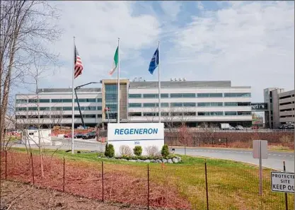  ?? Paul Buckowski / Times Union ?? A view of the Regeneron manufactur­ing complex being constructe­d, seen here on April 25 in East Greenbush.