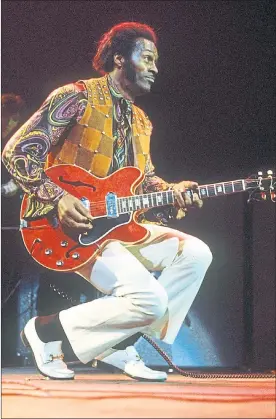  ??  ?? CHUCK BERRY: Hailed as ‘more than a legend’ for contributi­on to rock ’n’ roll. Picture: Chris Foster