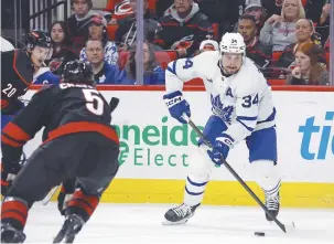  ?? ?? Auston Matthews pourrait terminer la saison avec plus de 70 buts. - Archives